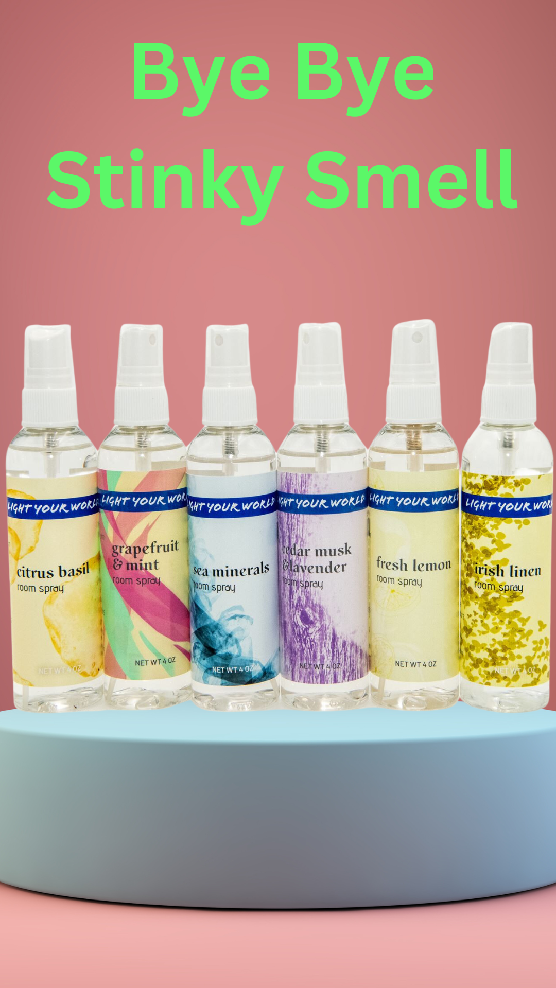 Natural Odor Eliminator Room Spray - Grapefruit and Mint