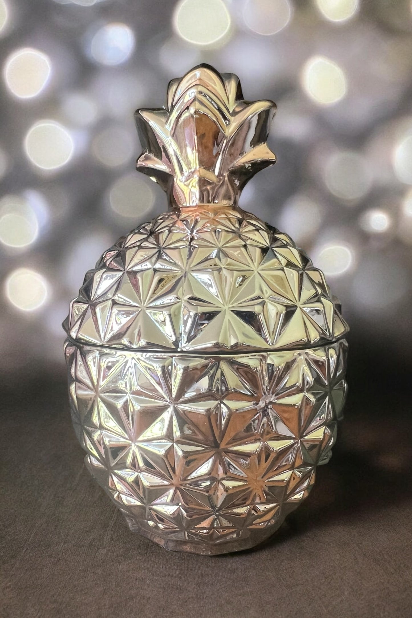 Unique Luxury Home Decor Gold Pineapple Candle Premium Quality Marigold and Melon Kitchen Entryway Decor Gift for Her