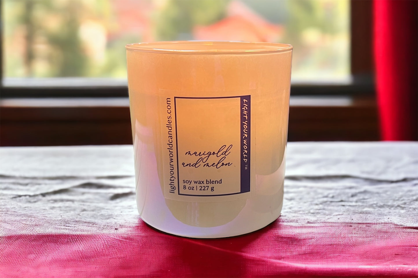 Handmade Luxury Candle Marigold and Melon Bliss Summer Candle Unique Candle Lover's Scent Long Lasting Candle