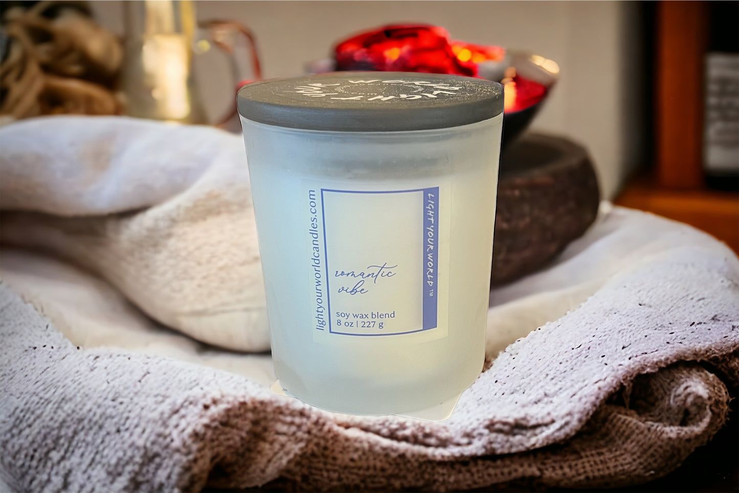 Romantic Vibe Candle, Unique Candle Scent, Candle Lovers, Vanilla Santal Scent, Unique Candle Gift Valentine's Day Candle Gift