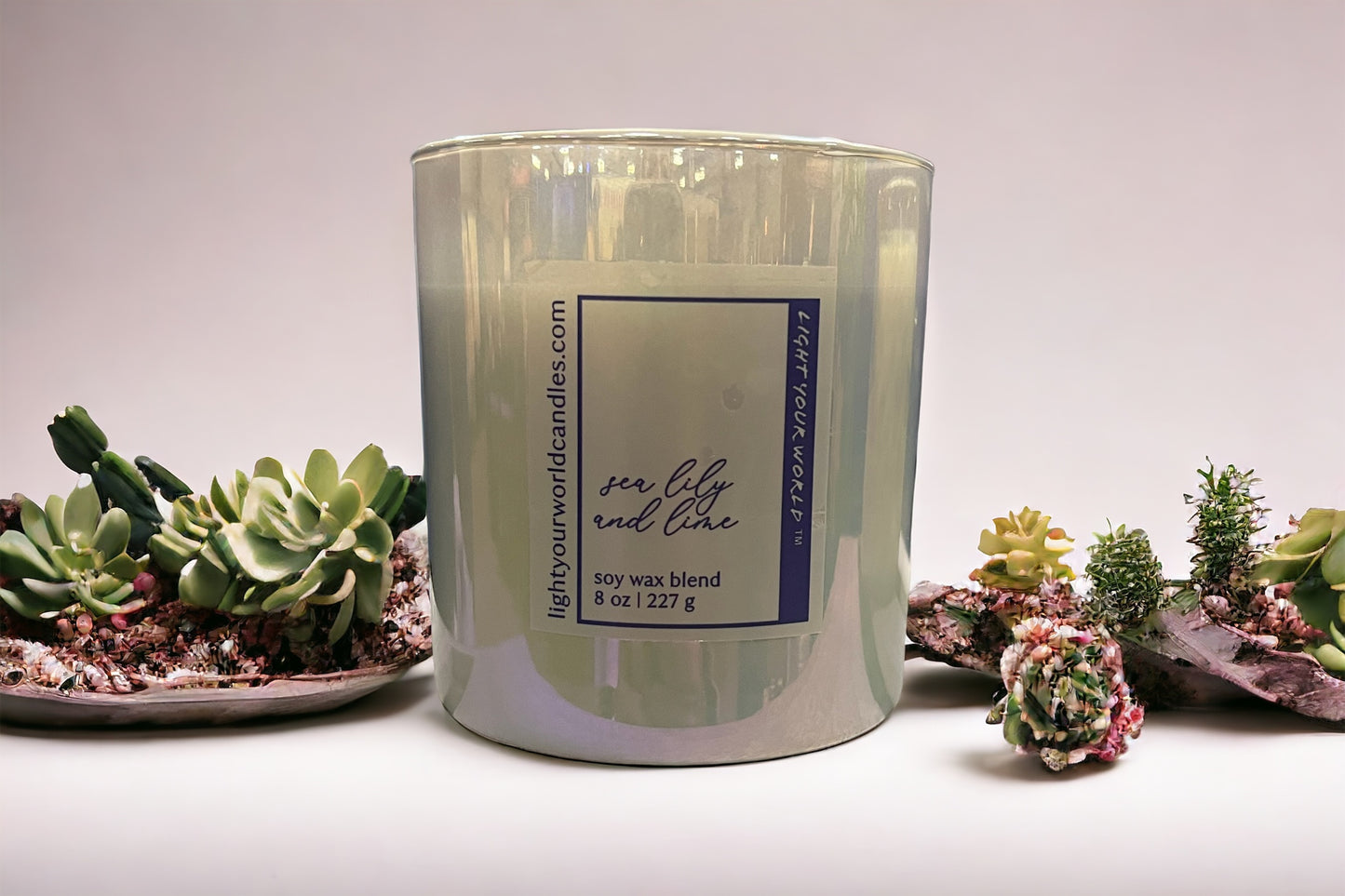 Summer Handcrafted Luxury Sea Lily and Lime Candle Unique Candle Scent Candle Lover's Delight Unique Candle Gfit