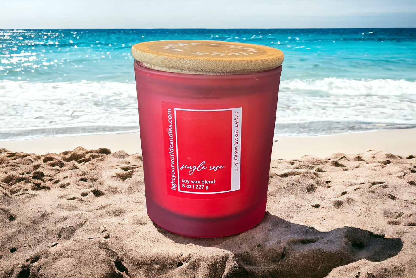 Single Rose Luxury Handcrafted Candle, Unique Rose Scent, Rose Candle Lovers, Rose Scent Candle Gift
