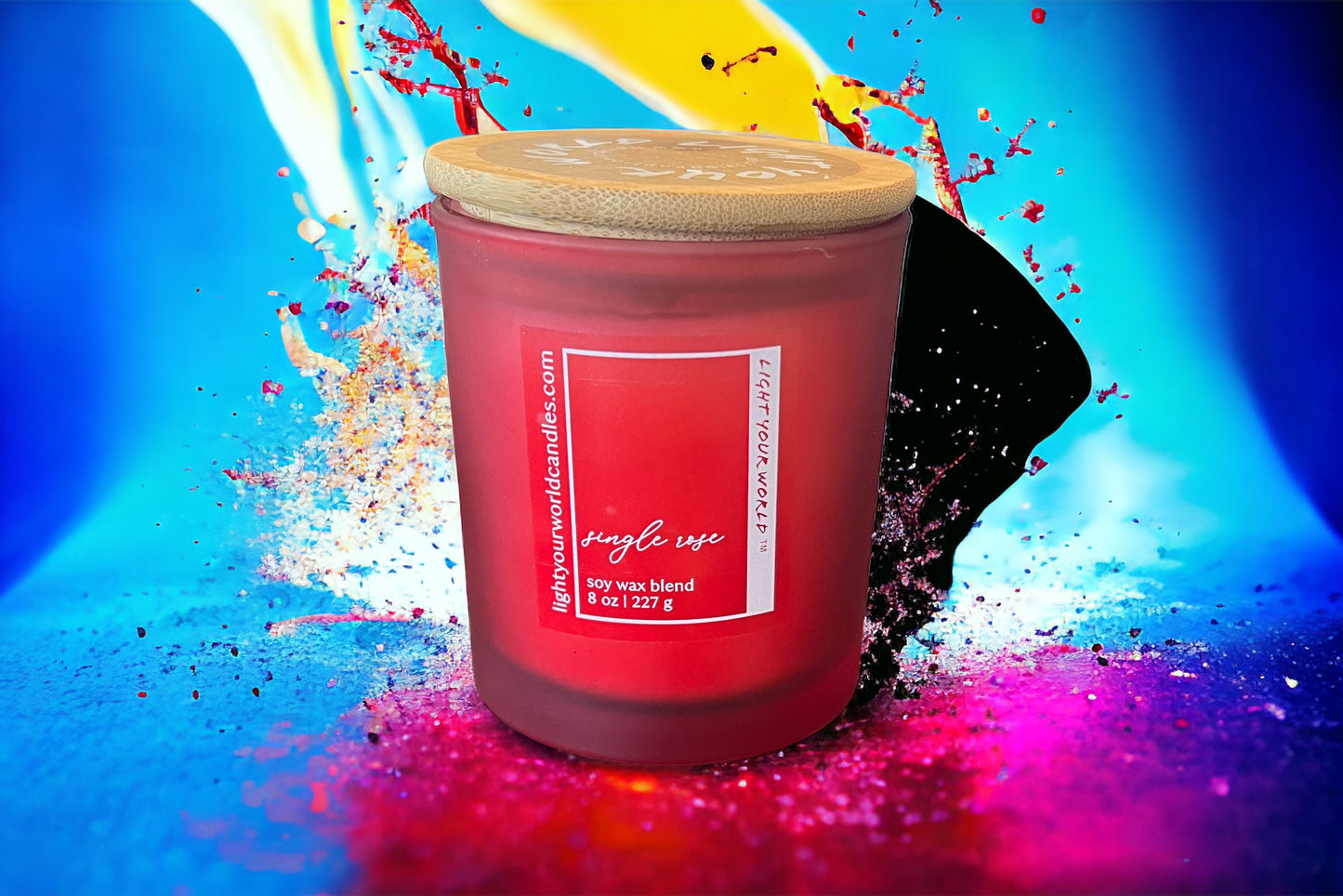 Single Rose Luxury Handcrafted Candle, Unique Rose Scent, Rose Candle Lovers, Rose Scent Candle Gift