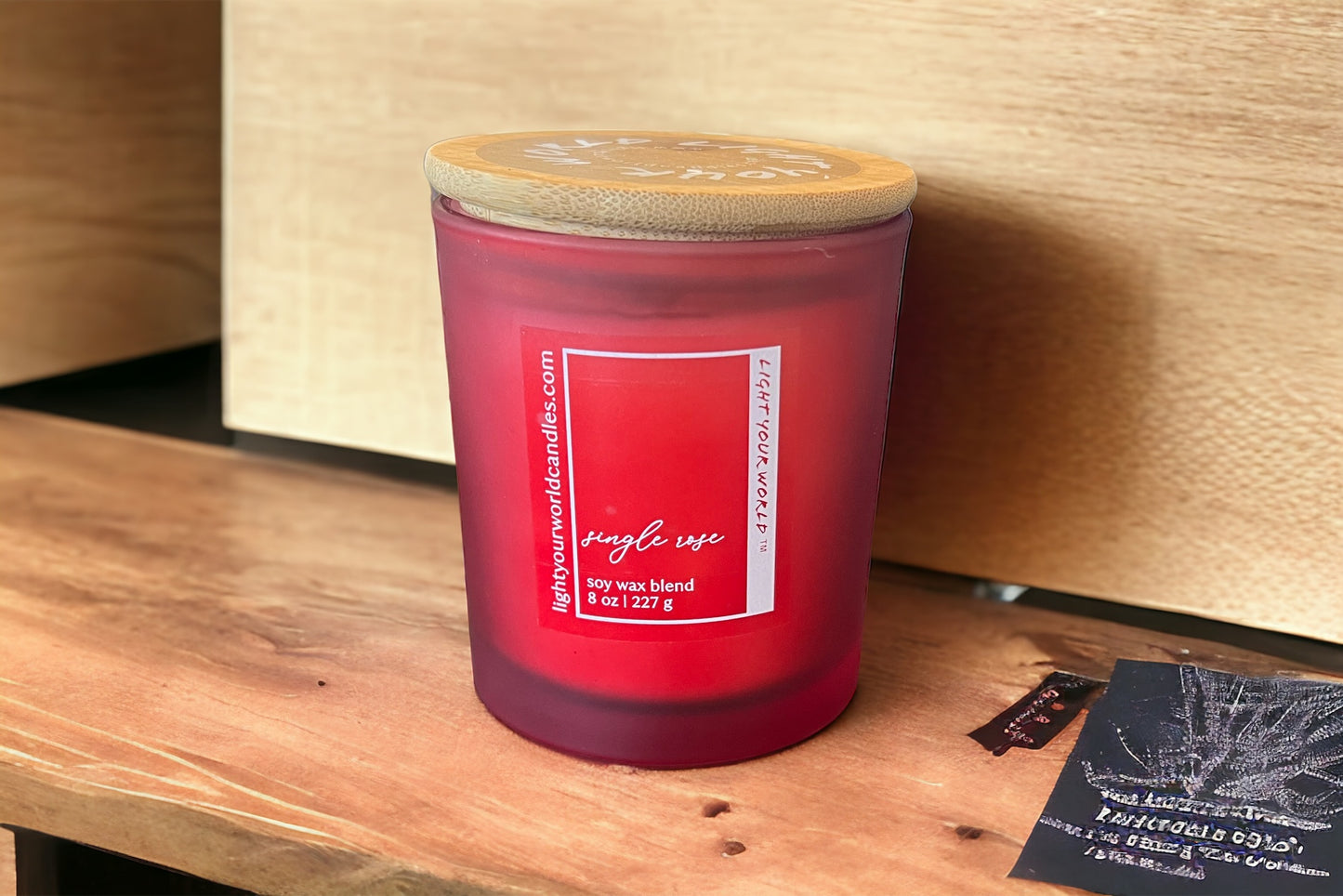 Single Rose Luxury Handcrafted Candle, Unique Rose Scent, Rose Candle Lovers, Rose Scent Candle Gift