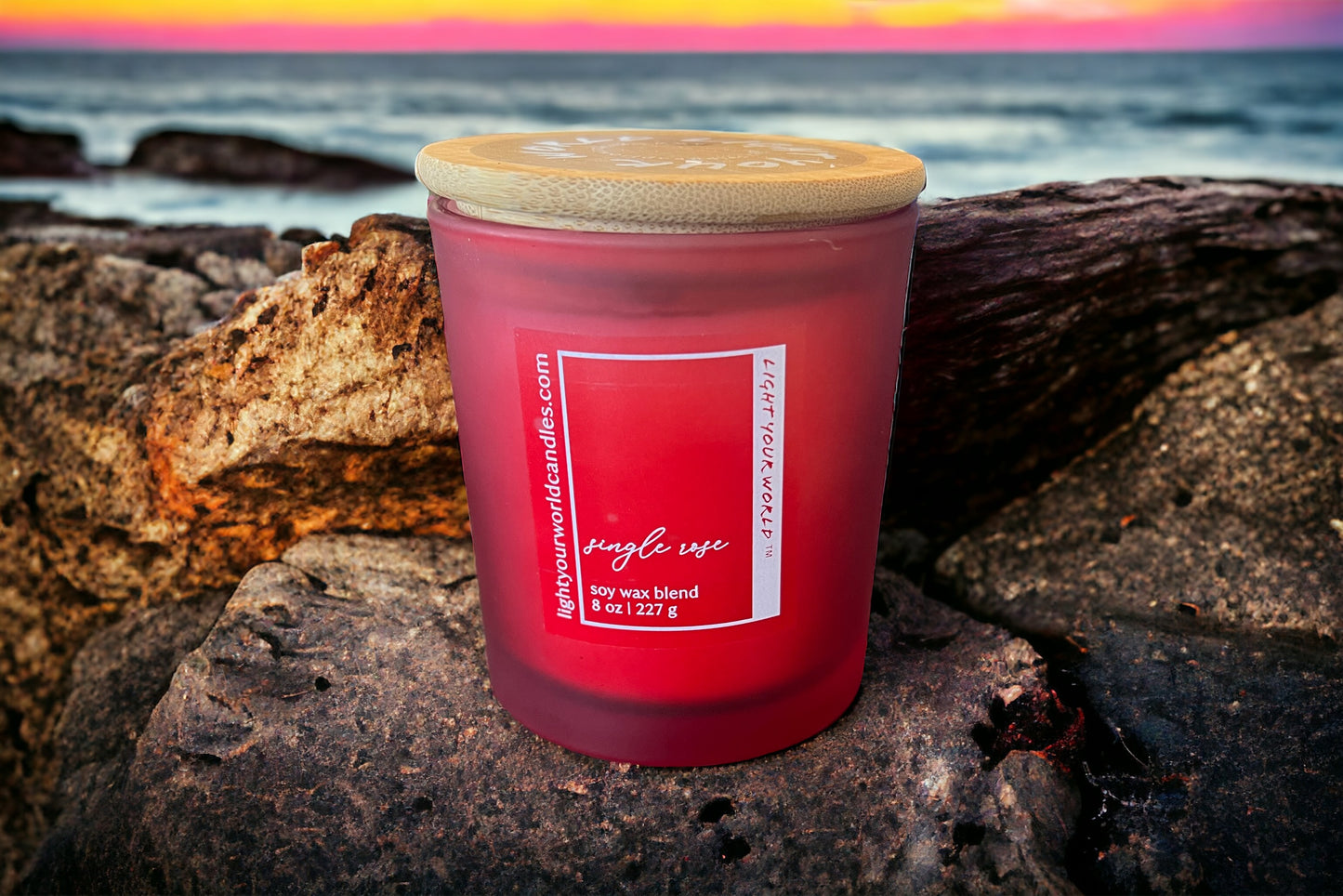 Single Rose Luxury Handcrafted Candle, Unique Rose Scent, Rose Candle Lovers, Rose Scent Candle Gift