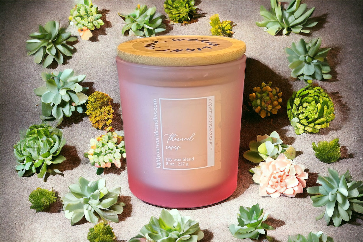 Thorned Roses Unique Candle Scent, Unique Candle Gift, Valentine's Day Candle or Mother's Day Candle, Celebration Candle