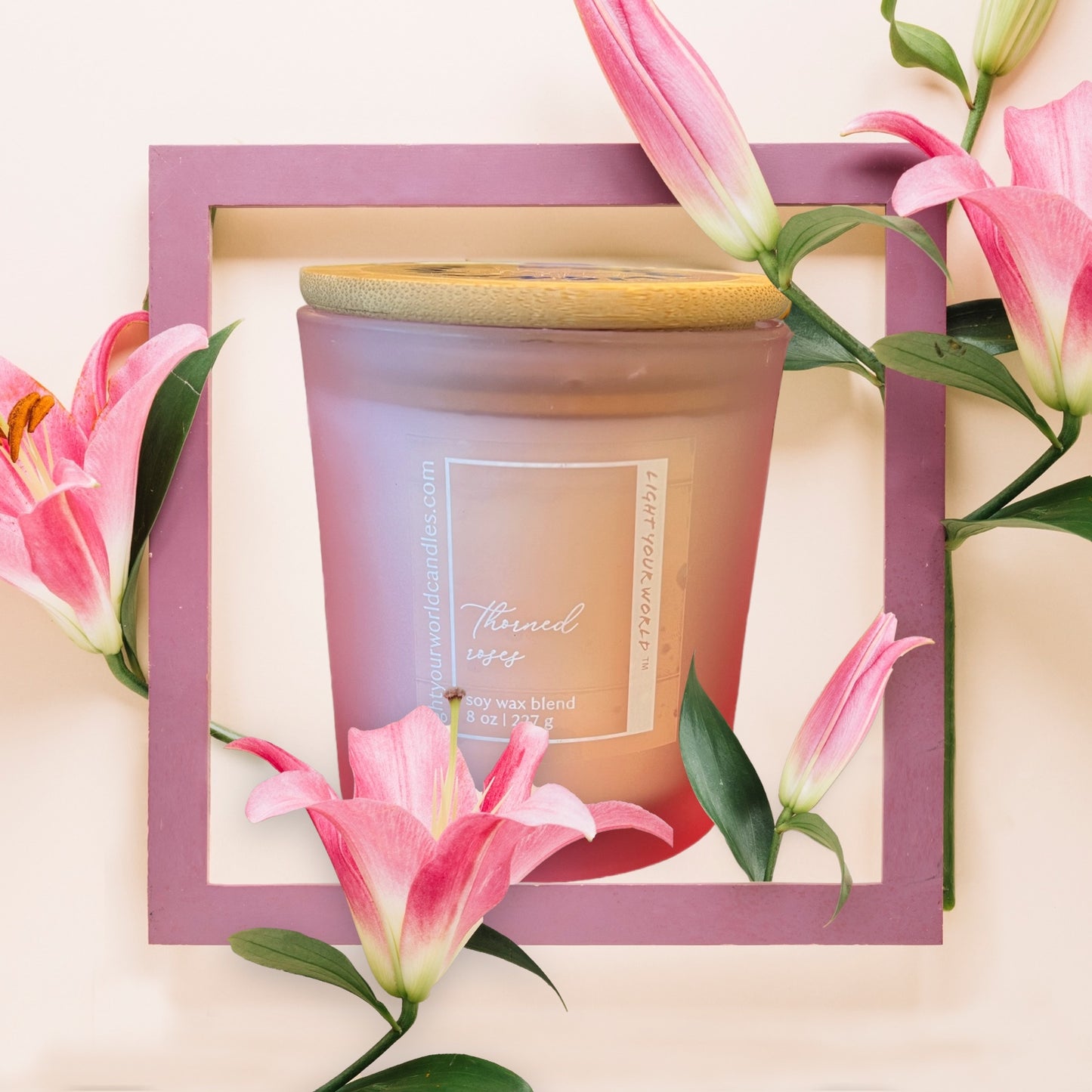 Thorned Roses Unique Candle Scent, Unique Candle Gift, Valentine's Day Candle or Mother's Day Candle, Celebration Candle