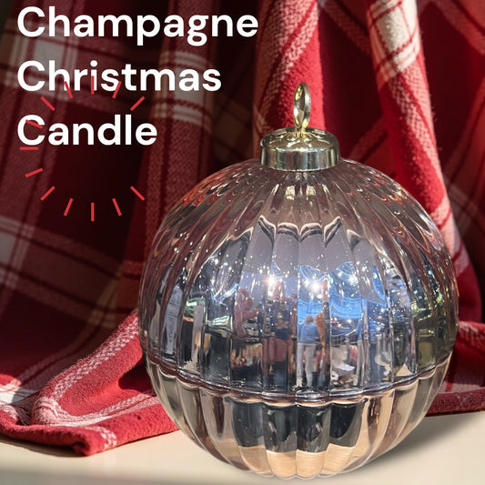 Luxe Gold Champagne Christmas Candle