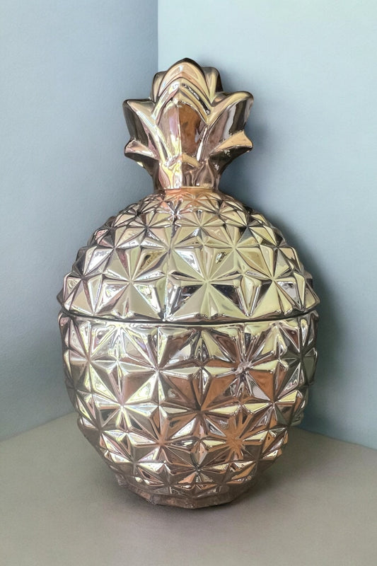 Unique Luxury Home Decor Gold Pineapple Candle Premium Quality Marigold and Melon Kitchen Entryway Decor Gift for Her