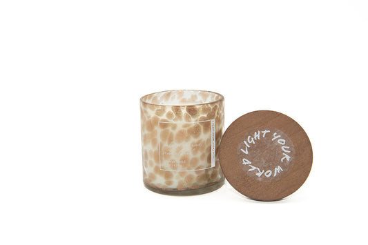 Fall Collection - Sensuous Palo Santo Sandalwood Handblown Luxury Candle