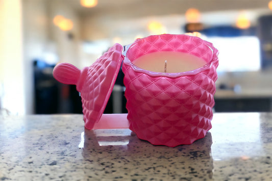 Pink Serenity Luxury Handcrafted Himalayan Candle, Unique Candle Gift, Wedding Gift, Candle Lovers Dream Candle
